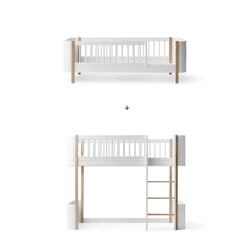 OLIVER FURNITURE Zestaw do przekształcenia łóżka Mini + Junior bed do łóżka Mini + loft loft, white/oak