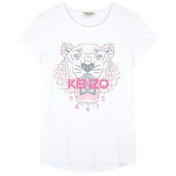 KENZO Kids T-shirt dziecięcy dla dziewczynki z krótkim rękawem Tiger