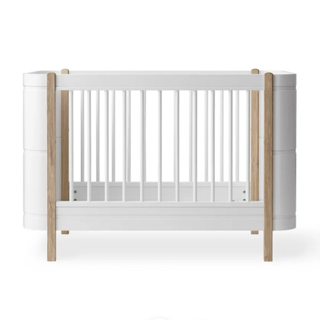  OLIVER FURNITURE Łóżeczko dziecięce Wood MINI + white/oak z pakietem junior