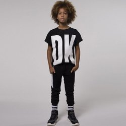 DKNY T-shirt dziecięcy czarny z nadrukiem logo