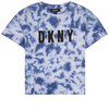 DKNY T-shirt chłopięcy z krótkim rękawem biało-niebieski