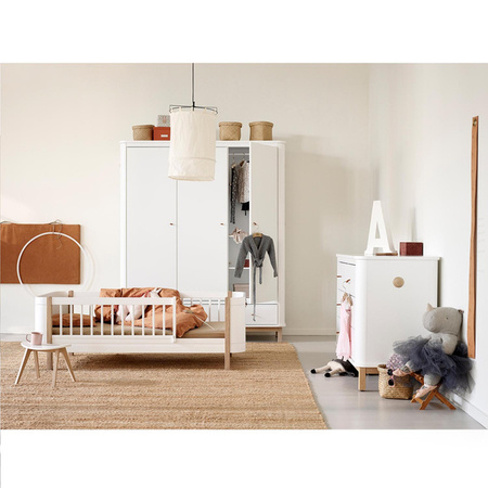  OLIVER FURNITURE Wood Łóżko dziecięce WOOD MINI junior biały/dąb 70x160 cm