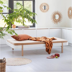 OLIVER FURNITURE Łóżko dziecięce Wood Lounger biały/dąb 90x200cm