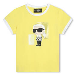 KARL LAGERFELD T-shirt dziecięcy dla dziewczynki z logo yellow