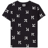 KARL LAGERFELD KIDS T-shirt chłopięcy z krótkim rękawem czarny