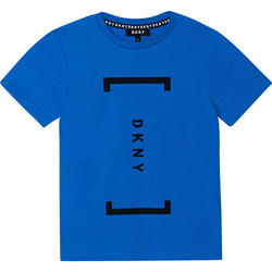 DKNY T-shirt chłopięcy z krótkim rękawem niebieski