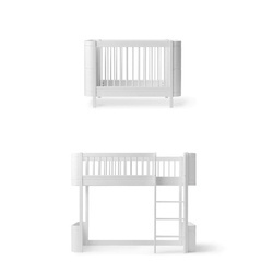 OLIVER FURNITURE Conversion kit Wood Łóżeczko dziecięce MINI+ COT BED do łóżKA MINI+ LOW BUNK BED, WHITE