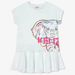 KENZO Kids Sukienka z krótkim rękawem błękitna