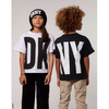 DKNY T-shirt dziecięcy czarny z nadrukiem logo