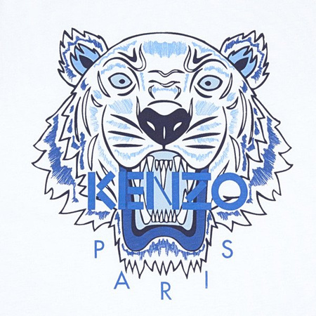 KENZO Kids T-shirt niemowlęcy z krótkim rękawem biały Tiger