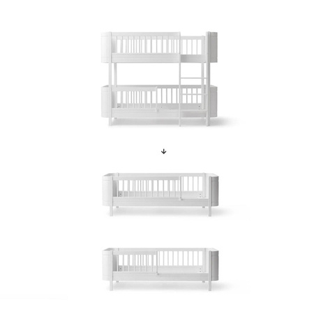  OLIVER FURNITURE Zestaw do przekształcenia łóżka Mini+ Low Bunk Bed do 2 łóżek Mini+ Junior, white