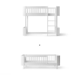 OLIVER FURNITURE Zestaw do przekształcenia łóżka Mini + Low Loft Bed do łóżka Mini+ Junior Bed white