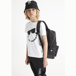 KARL LAGERFELD KIDS T-shirt chłopięcy z krótkim rękawem z nadrukiem SMILE