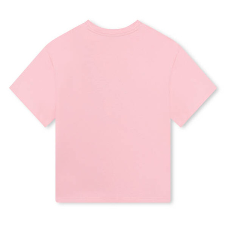 THE MARC JACOBS T-shirt dziecięcy dla dziewczynki z nadrukiem różowy