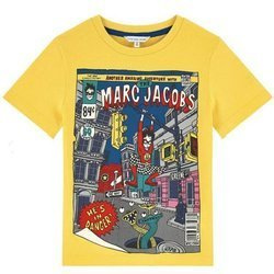 THE MARC JACOBS T-shirt chłopięcy z nadrukiem żółty