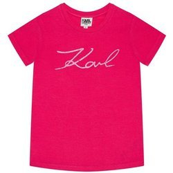 KARL LAGERFELD KIDS T-shirt dziewczęcy z krótkim rękawem