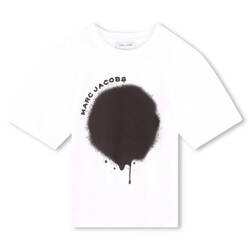 THE MARC JACOBS T-shirt dziecięcy dla chłopcai z nadrukiem biały