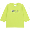 BOSS Kids T-shirt niemowlęcy dla chłopca z długim rękawem jasno-zielony