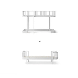 OLIVER FURNITURE Zestaw do przekształcenia łóżka ORIGINAL LOW LOFT BED H=138CM do łóżka ORIGINAL BED, WHITE