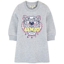 KENZO Kids Sukienka dziecięca z długim rękawem Tiger szara