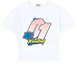 KENZO Kids T-shirt dziewczęcy z nadrukiem