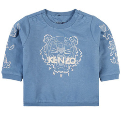 KENZO Kids Bluza dziecięca Tiger niebieska