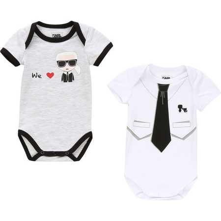 KARL LAGERFELD Kids Komplet 2 body dziecięcych dla chłopca