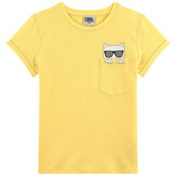 KARL LAGERFELD Kids T-shirt z kieszonką