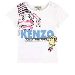 KENZO Kids T-shirt niemowlęcy dla dziewczynki z krótkim rękawem