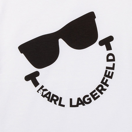 KARL LAGERFELD KIDS T-shirt chłopięcy z krótkim rękawem z nadrukiem SMILE