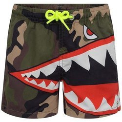 MC2 Saint Barth Kąpielówki chłopięce ARMY SHARK CAMO