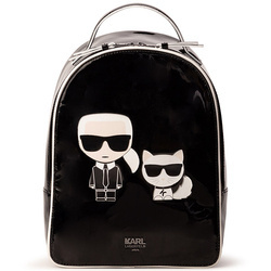 KARL LAGERFELD Kids Plecak dziewczęcy z kotkiem czarny