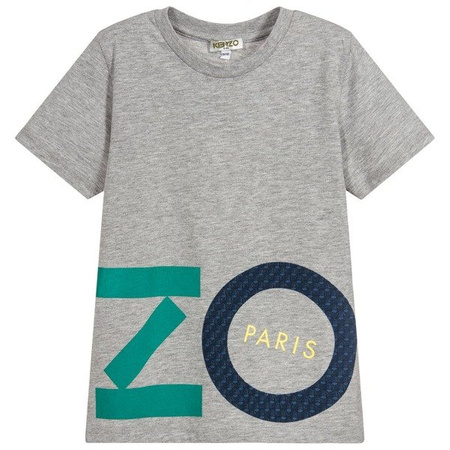 KENZO Kids T-shirt dziecięcy szary z logo