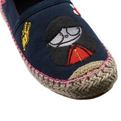 THE MARC JACOBS Espadryle dziewczęce granatowe z kolorowym nadrukiem Miss Marc