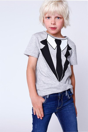 KARL LAGERFELD KIDS Dżinsy chłopięce niebieskie