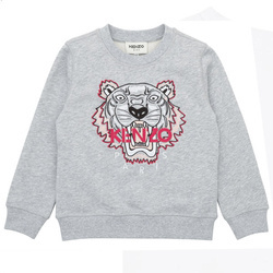 KENZO Kids Bluza chłopięca z długim rękawem Tiger szara