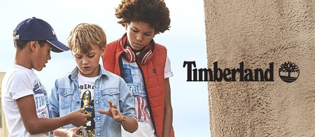 TIMBERLAND Koszula chłopięca z niebieskiego jeansu