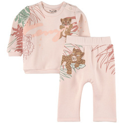 KENZO Kids Komplet niemowlęcy bluza i spodnie Tiger różowy