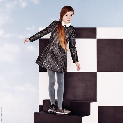 KARL LAGERFELD KIDS Sukienka dziewczęca z długim rękawem