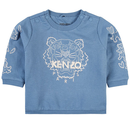 KENZO Kids Bluza dziecięca Tiger niebieska