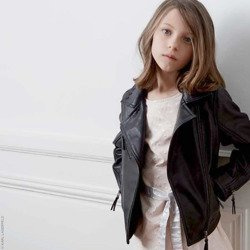 KARL LAGERFELD KIDS Kurtka skórzana dziewczęca