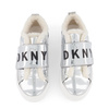 DKNY Sneakersy dziecięce ocieplane futerkiem srebrne