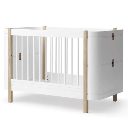  OLIVER FURNITURE Łóżeczko dziecięce Wood MINI + white/oak z pakietem junior