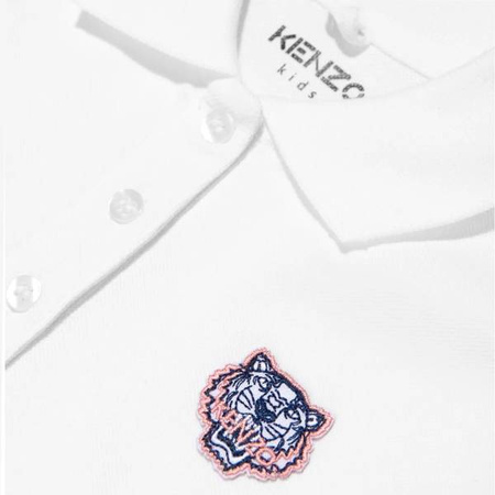 KENZO Kids Sukienka polo dla dziewczynki  z krótkim rękawem biała