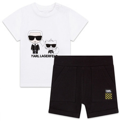 KARL LAGERFELD Kids Komplet dziecięcy dla chłopca - t-shirt i spodenki