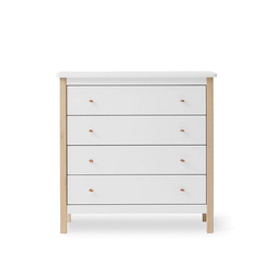 OLIVER FURNITURE Komoda dziecięca Wood z 4 szufladami biały/dąb