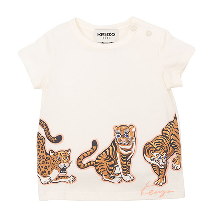 KENZO Kids Komplet dziecięcy dla dziewczynki - t-shirt oraz spodenki z nadrukiem 