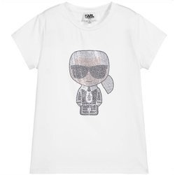 KARL LAGERFELD KIDS T-shirt dziewczęcy z krótkim rękawem