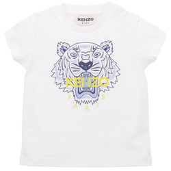 KENZO Kids T-shirt dziecięcy z krótkim rękawem biały Tiger