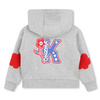 KENZO Kids Bluza dziewczęca dresowa z kapturem szara z logo